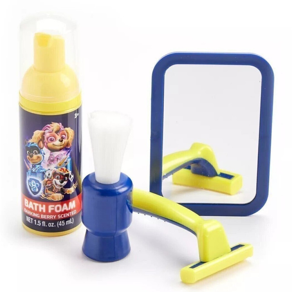 Paw Patrol Bath Time Play Shave Set Kids Pretend Foam Razor Brush Mirror Toy Kit
